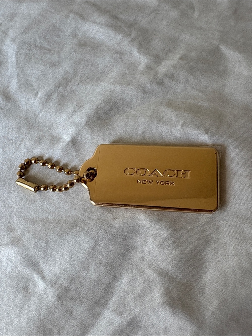 Coach Gold Metal Hang Tag - NWOT
